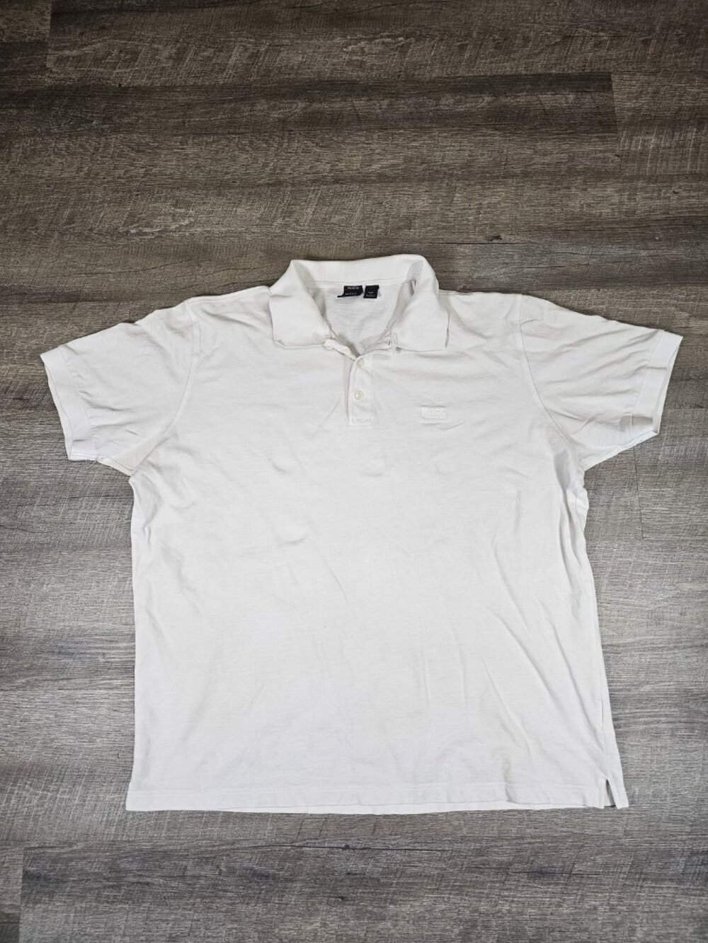 Hugo Boss Polo Shirt Mens XXL White Pima Cotton Short Sleeve